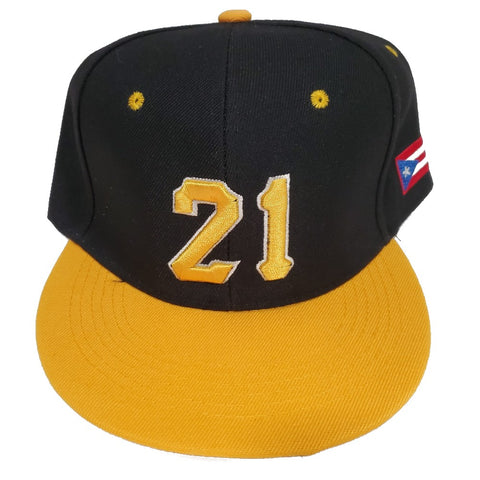 Roberto Clemente Santurce 21 snapback hat embroidery Royal Blue